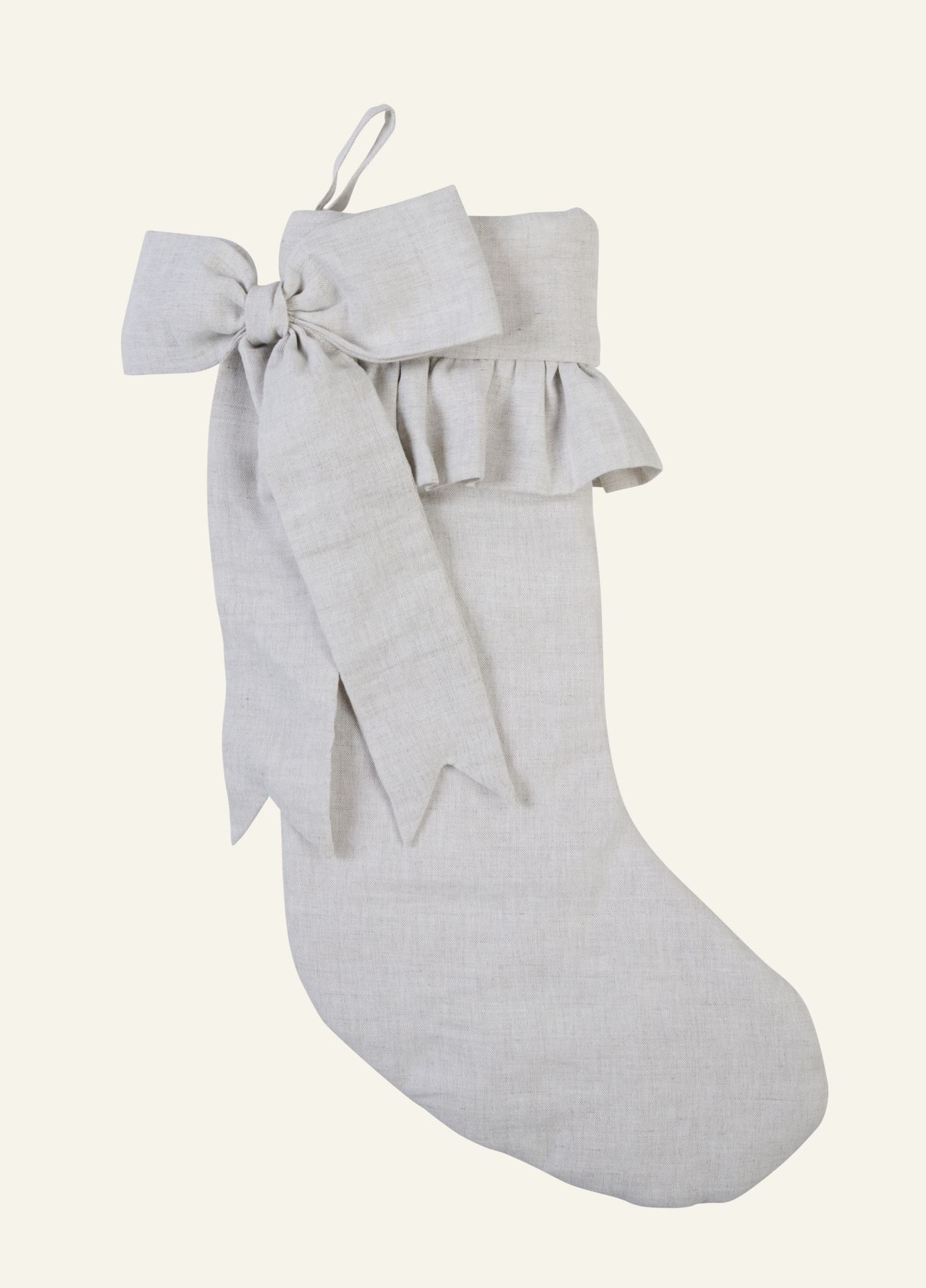 Julestrømpe beige - 55x18 cm beige - 1