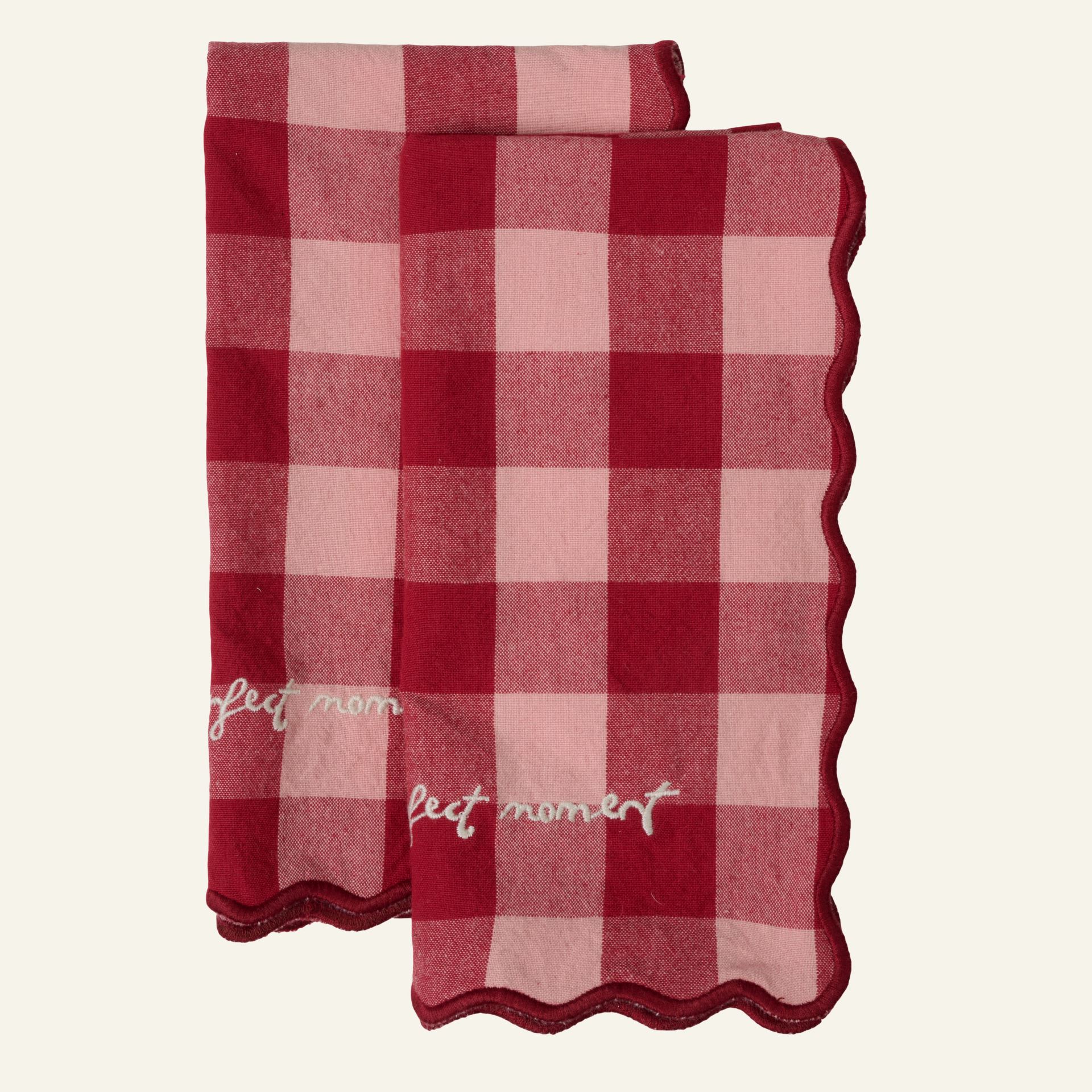 2pk tøyserviett multi rød - 45x45 cm multi rød - 1