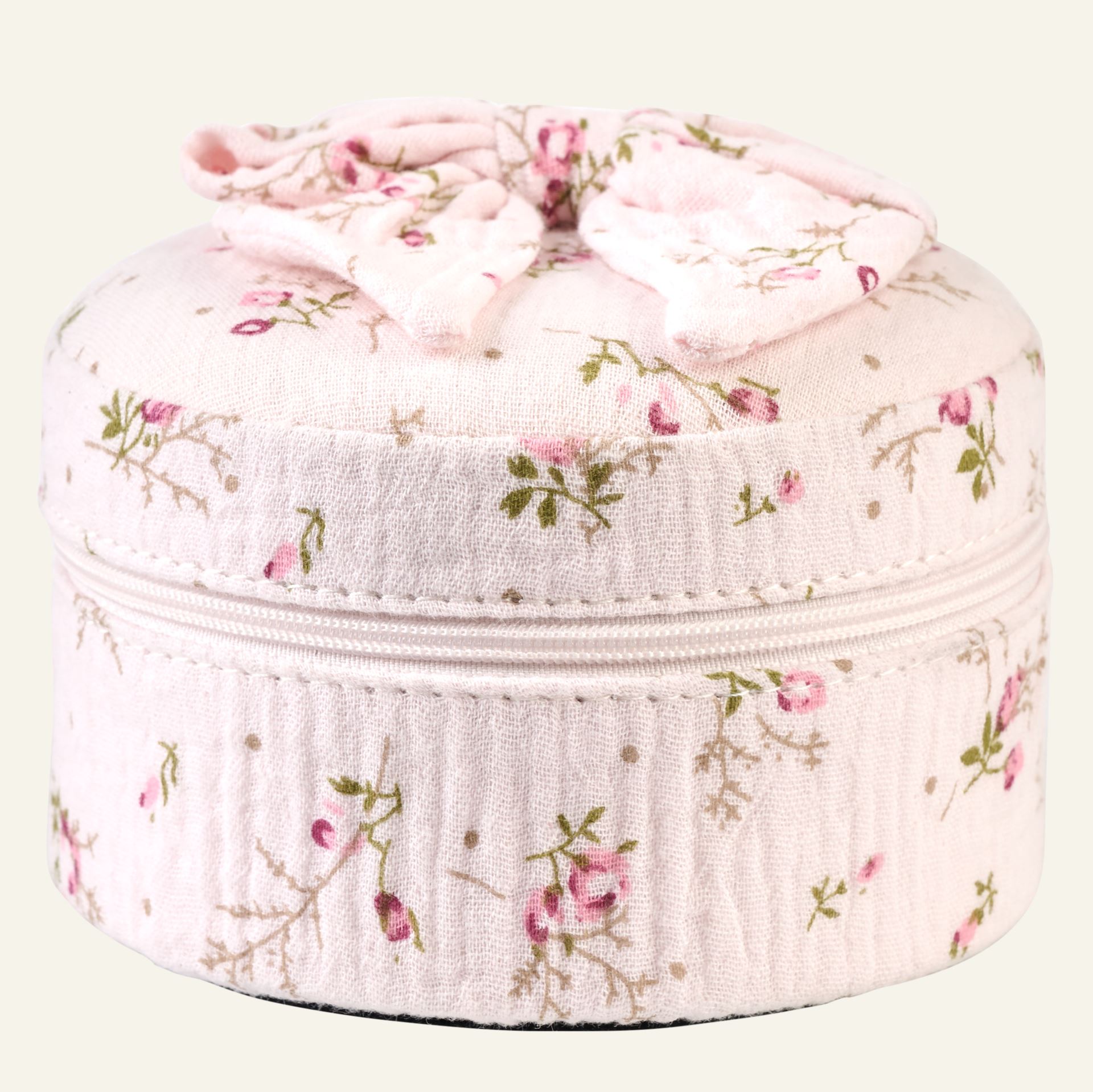 Smykkeskrin m/glidelås lys rosa - 12x12 cm lys rosa - 1