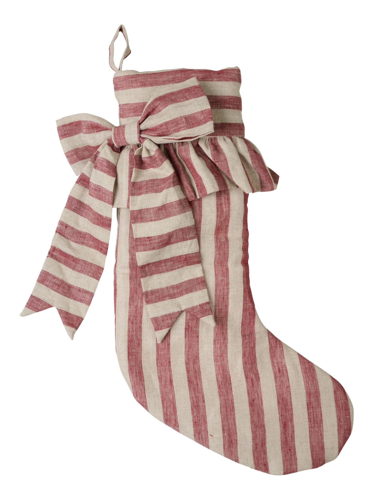 Julestrømpe multi rød - 55x18 cm multi rød - 1