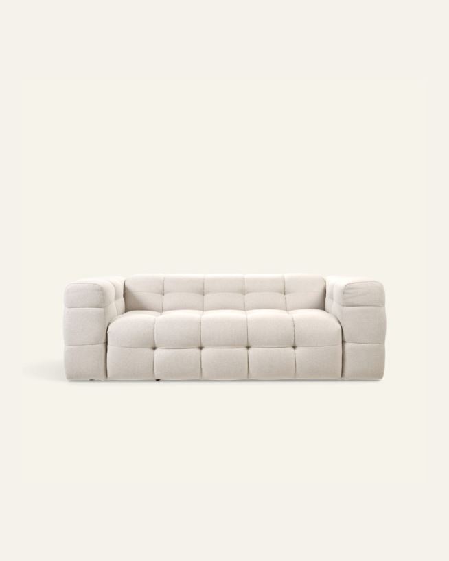 3 seter sofa lys beige - 232x98x75 cm lys beige - 1