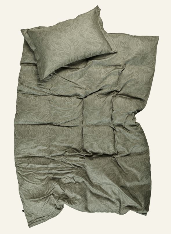 Egyptisk bomull sateng sengesett olivengrønn - 3