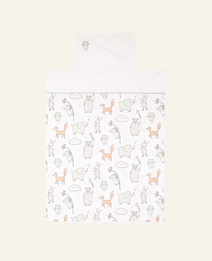 Flannel sengesett multi - 80x100 35x40cm multi - 1