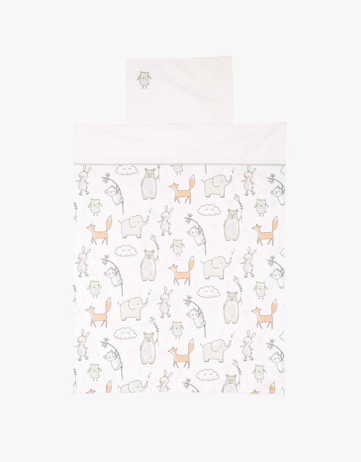 Flannel sengesett multi - 65x80 35x40cm multi - 1