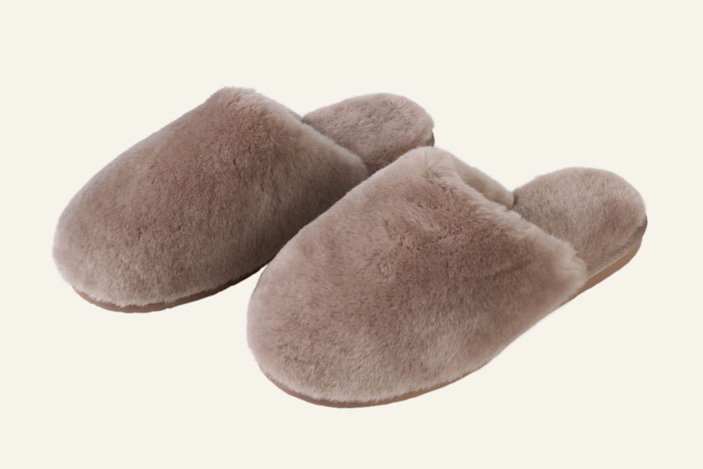 Skinntøfler sand - 3