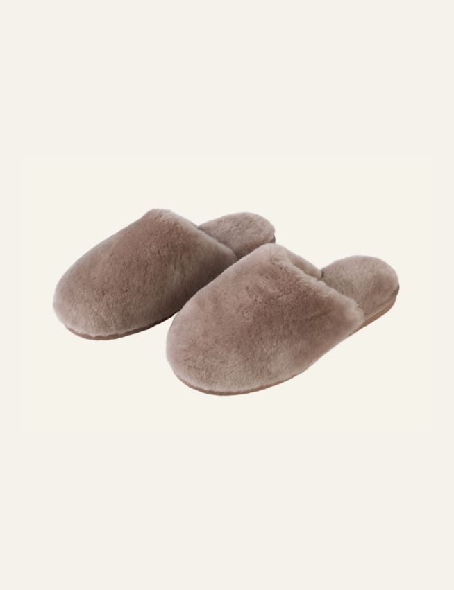 Skinntøfler sand - 3