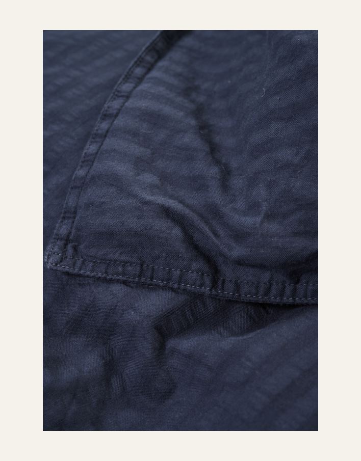 Krepp sengesett mørk blå - 3