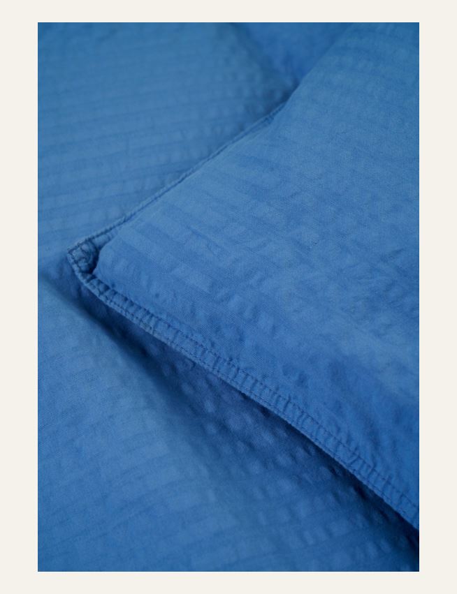 Krepp sengesett blå - 2