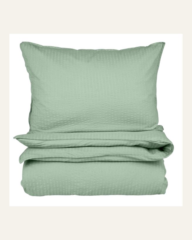 Krepp sengesett lys grønn - 140x200 cm lys grønn - 1