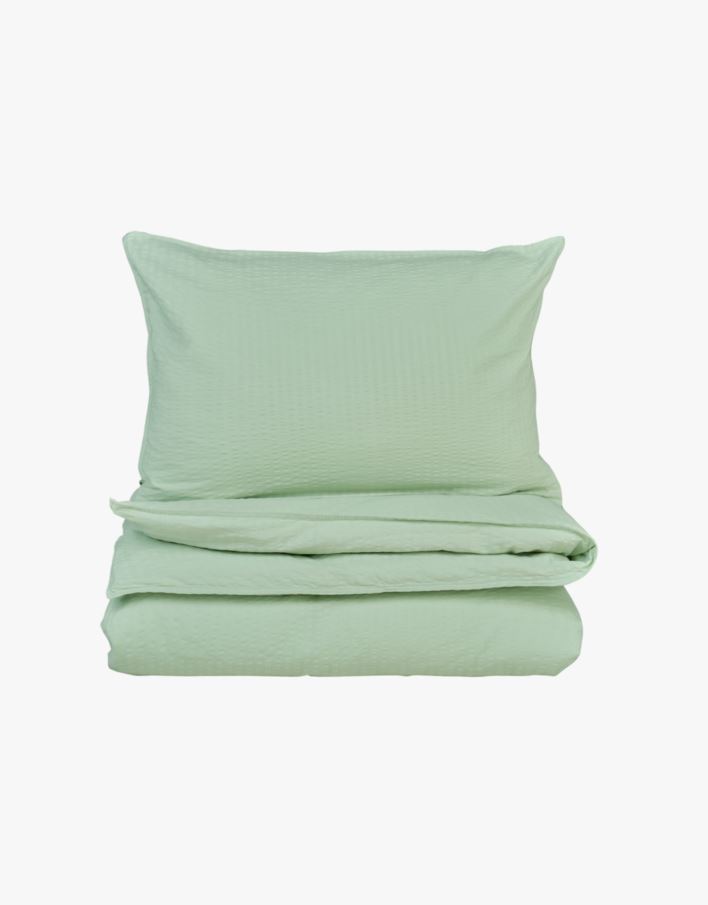 Krepp sengesett lys grønn - 140x220 cm lys grønn - 1