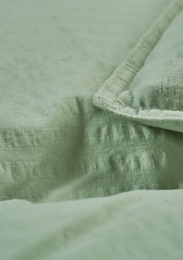 Krepp sengesett lys grønn - 2