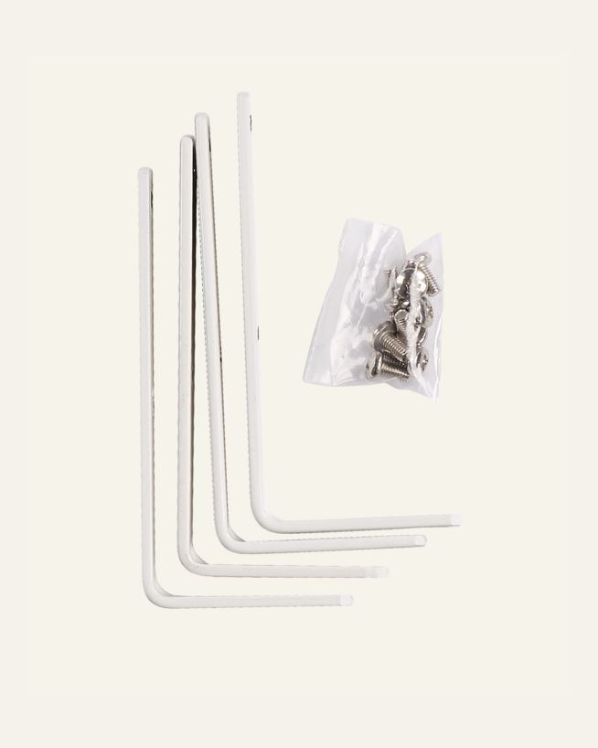 Veggvinkel 4 stk hvit - 5 cm hvit - 1