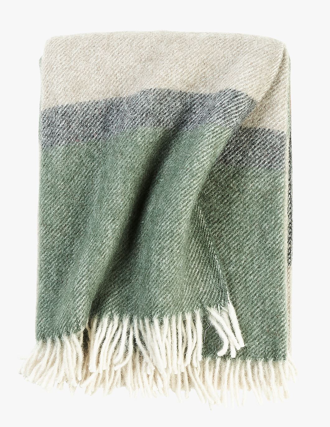 Ullpledd mosegrønn - 130x170 cm mosegrønn - 1