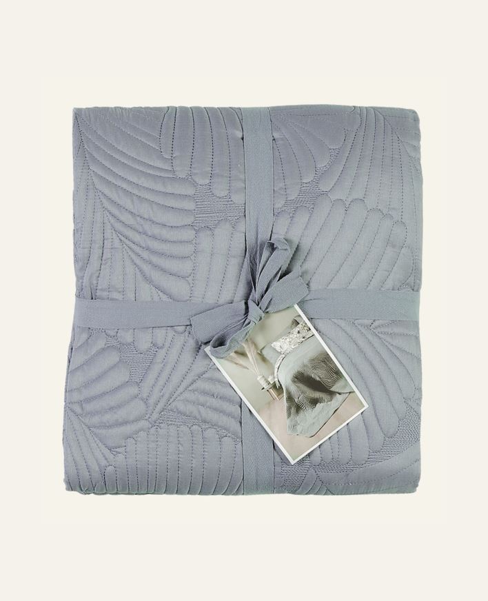 Sengeteppe gråblå - 240x240 cm gråblå - 1