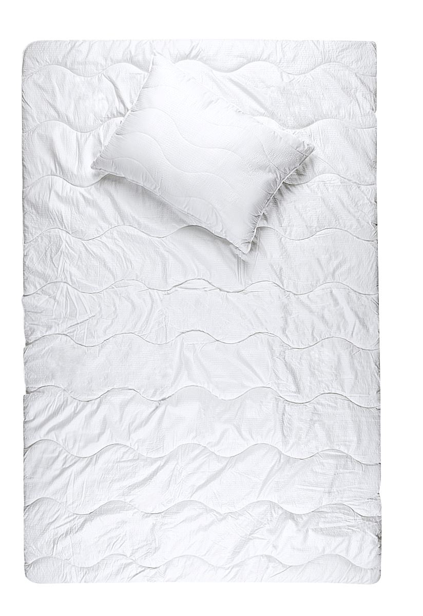 Helårs fiberdyne-/putesett hvit - 2