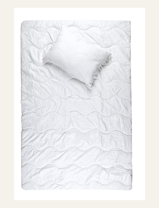 Helårs fiberdyne-/putesett hvit - 2