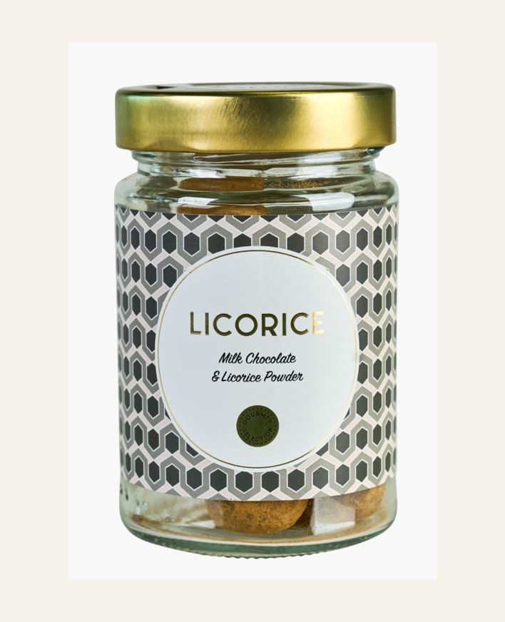 M/melkesjokolade og lakrispulver brun - 170 g brun - 1