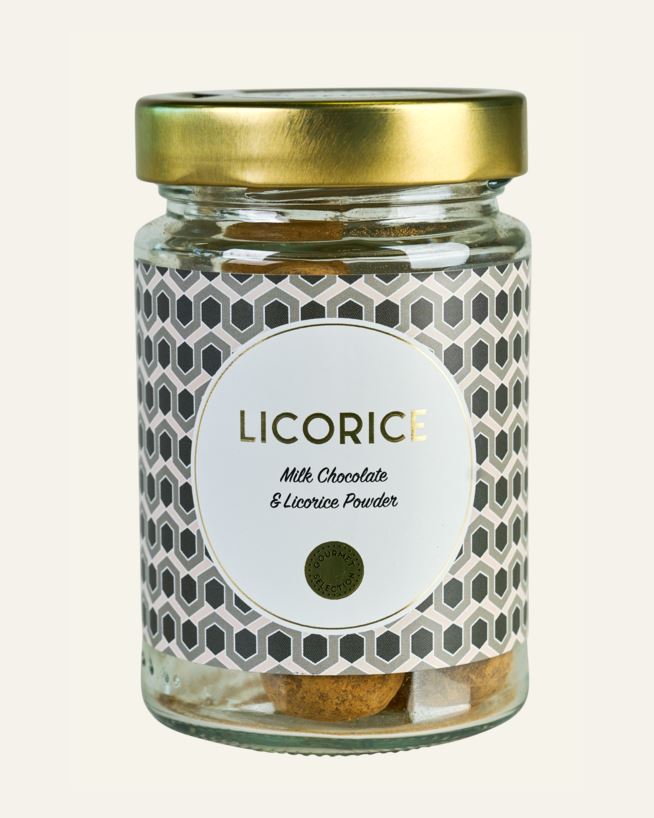 M/melkesjokolade og lakrispulver brun - 170 g brun - 1