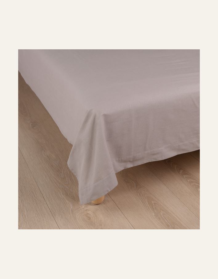 Bomullslaken lys grå - 2