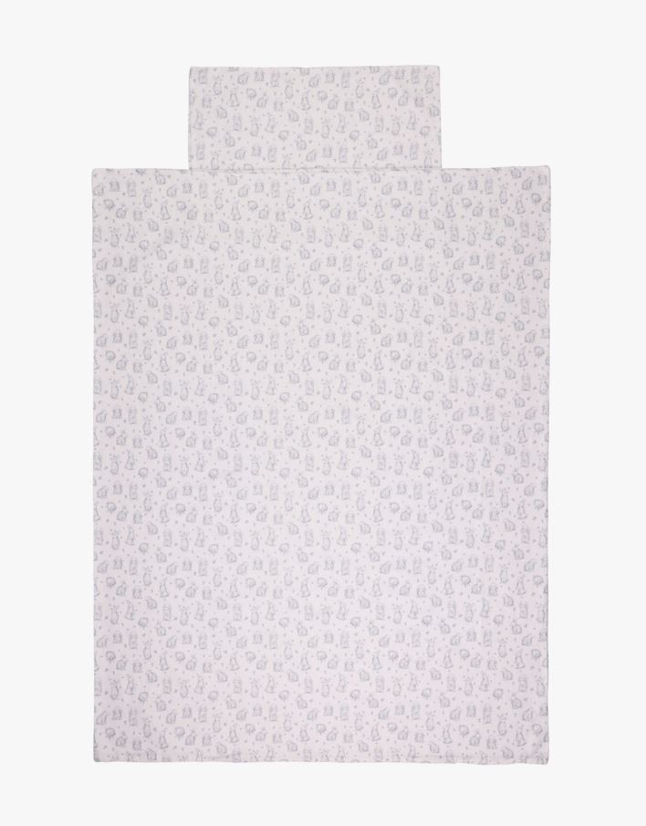 Flanell sengesett blå - 80x100 cm blå - 1