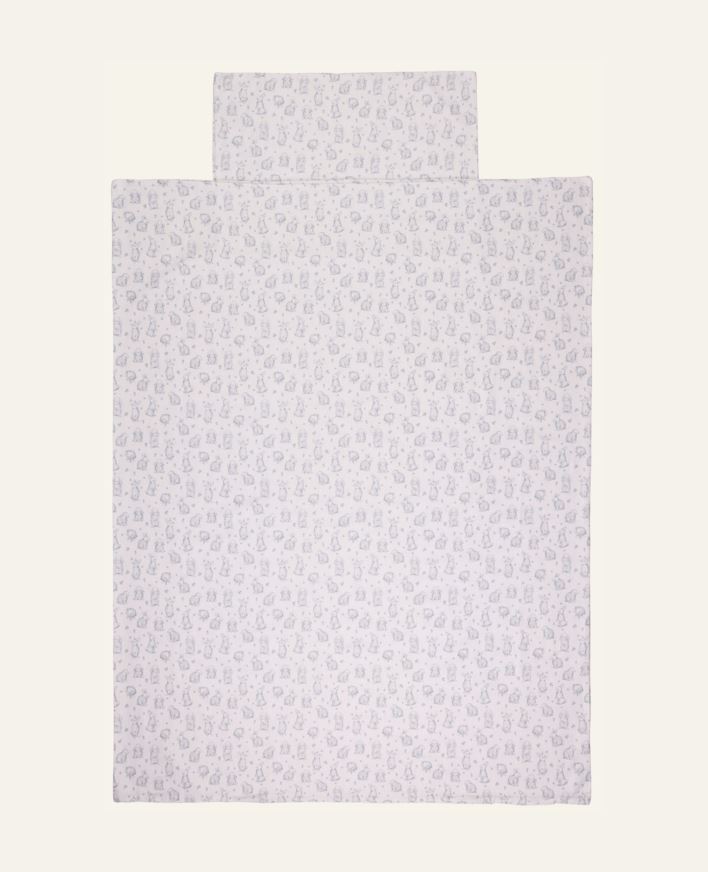 Flanell sengesett blå - 80x100 cm blå - 1