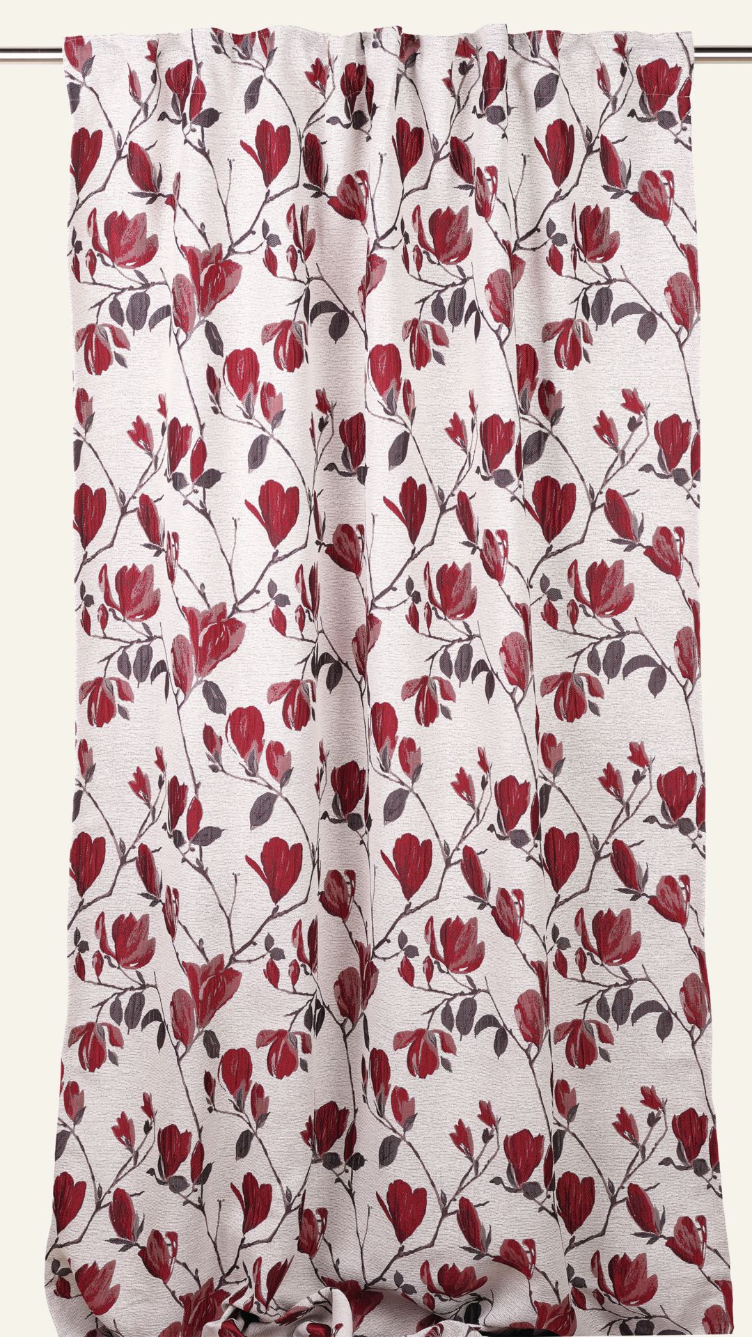 Gardin rød - 138x220 cm rød - 1