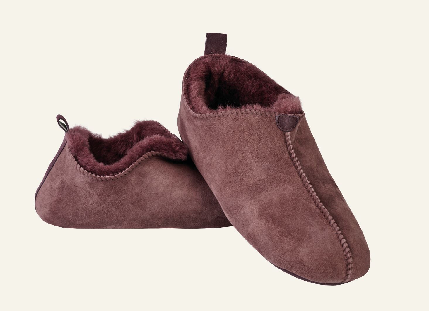 Skinntøfler burgunder - 3