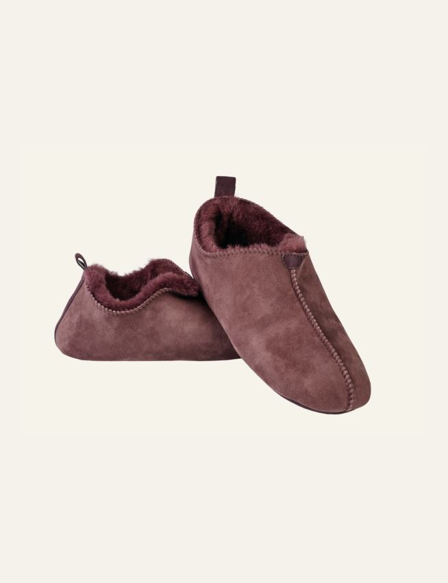 Skinntøfler burgunder - 3