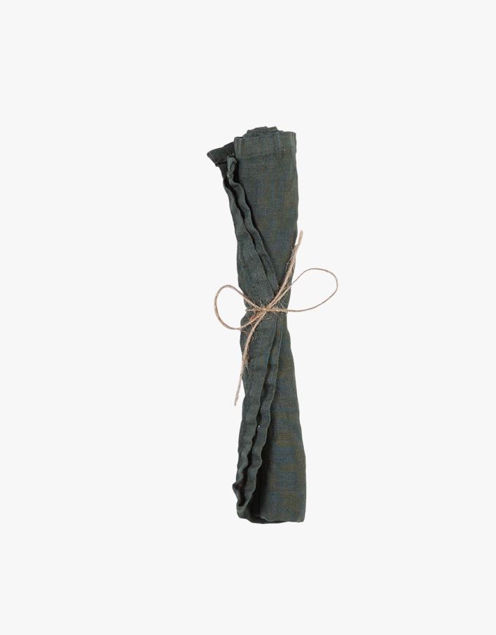 Linserviett skogsgrønn - 45x45 cm skogsgrønn - 1