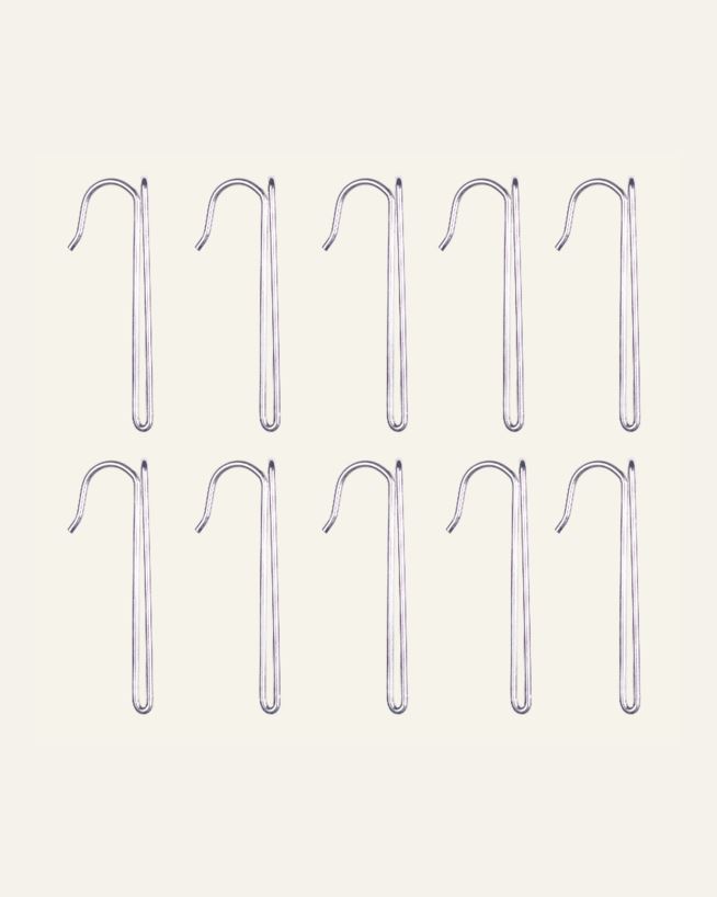 Fingerkroker høy stål - 10 stk stål - 1