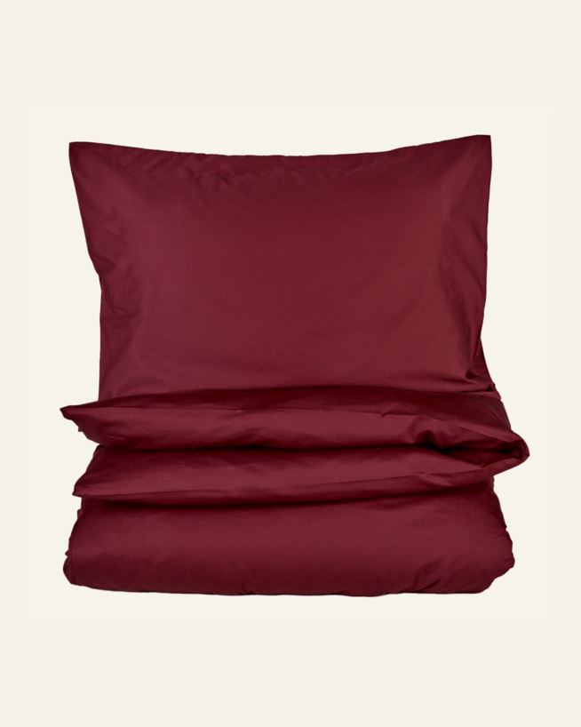 Sateng sengesett mørk rød - 200x220 cm mørk rød - 1