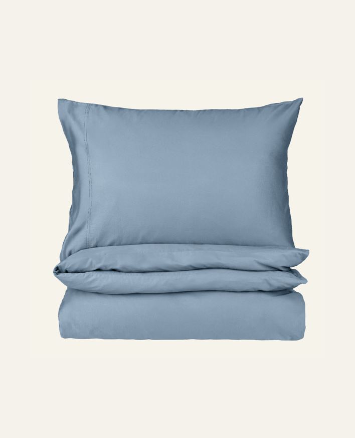 Sateng sengesett gråblå - 140x200 cm gråblå - 1