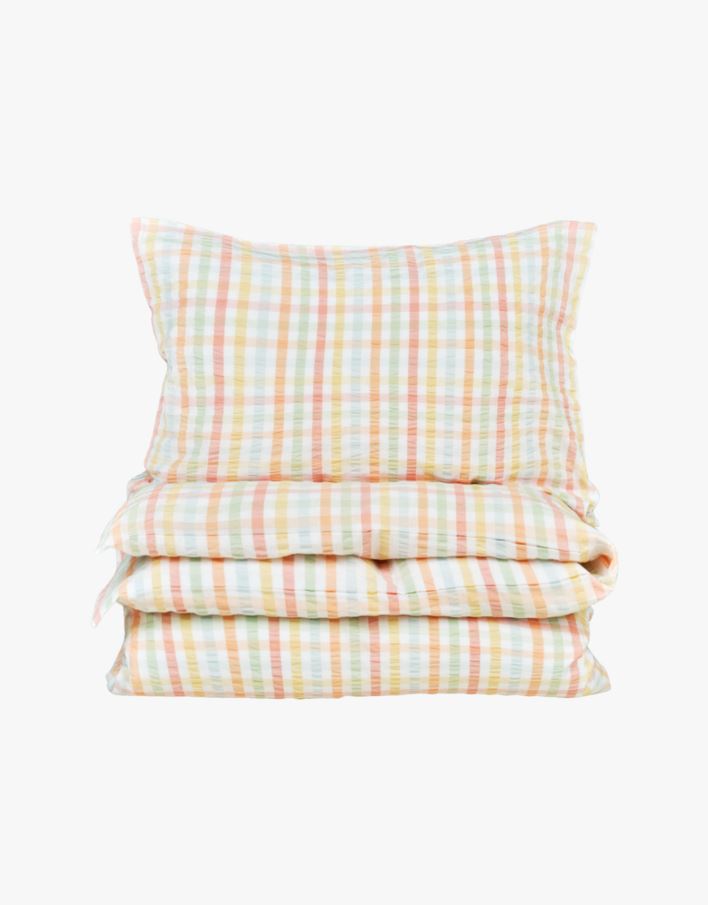 Garnfarget krepp sengesett multi - 140x200 cm multi - 1