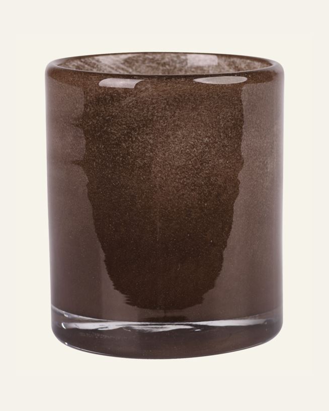 Telysholder brun - 8x8x9 cm brun - 1