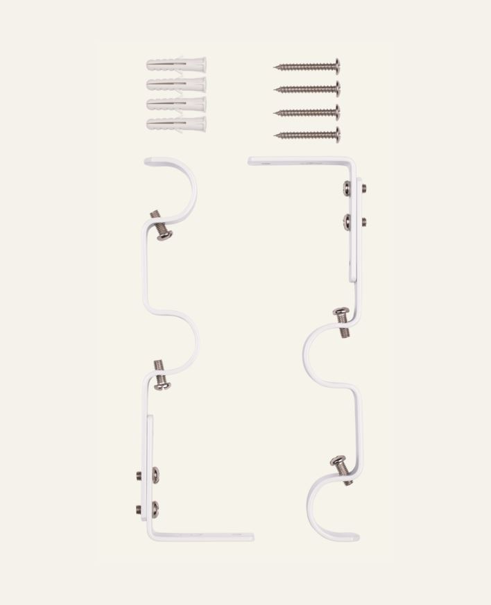 Veggfester hvit - 22/25 mm hvit - 1