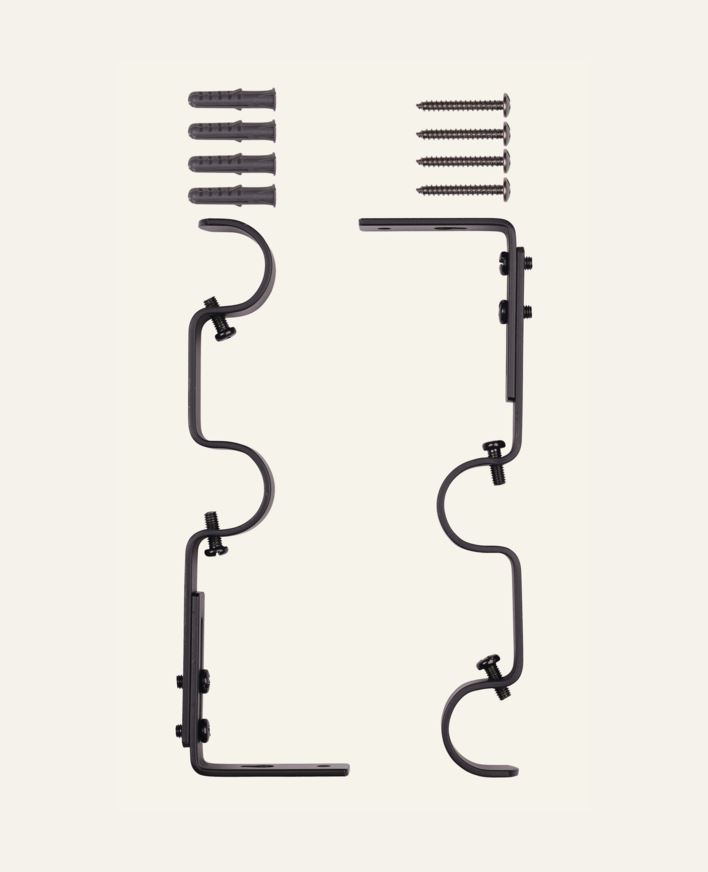 Veggfester svart - 22/25 mm svart - 1