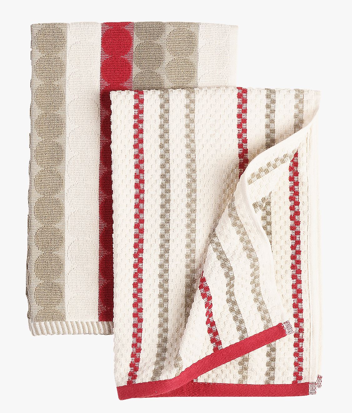 Kjøkkenhåndkle 2pk rød - 45x70 cm rød - 1