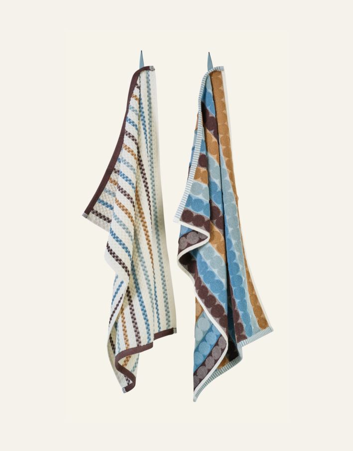 Kjøkkenhåndkle 2pk blå - 2