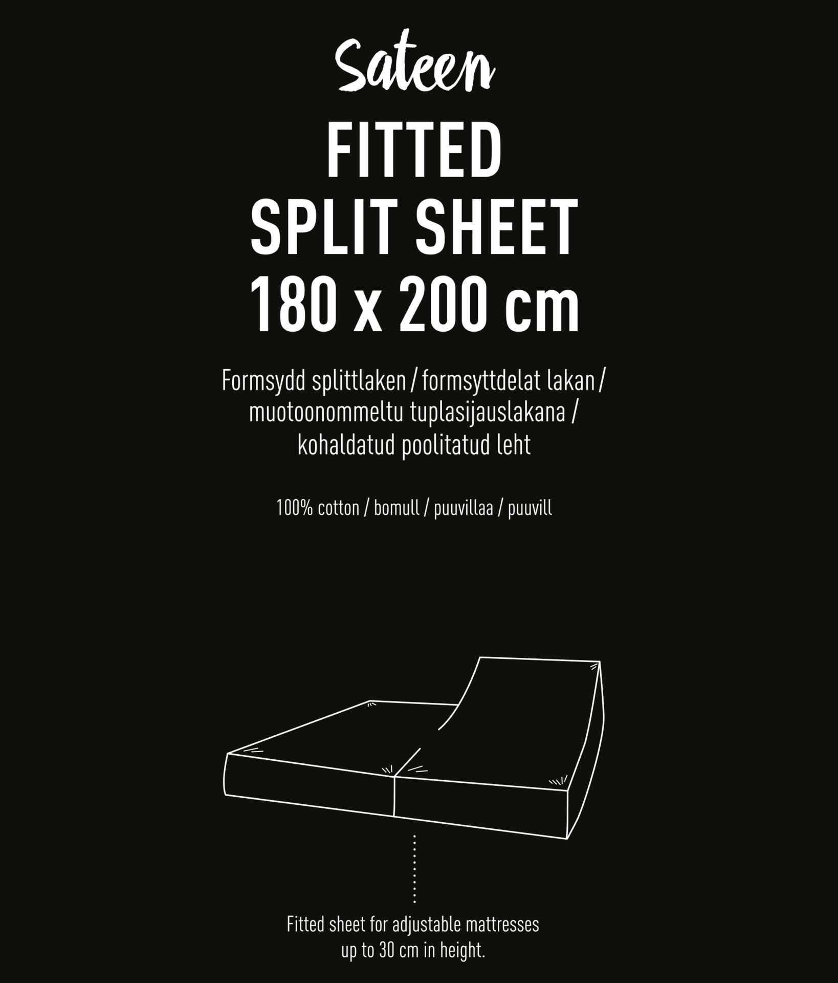 Splittlaken lys grå - 2