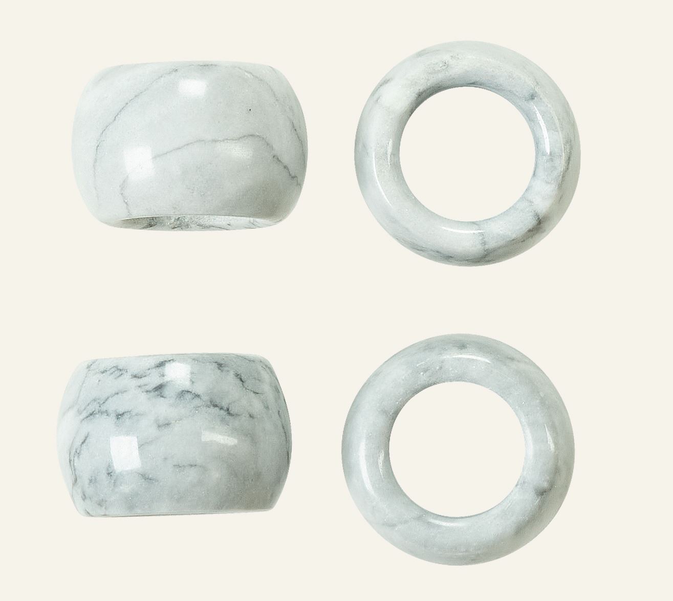 4 pk serviettringer grå - 2