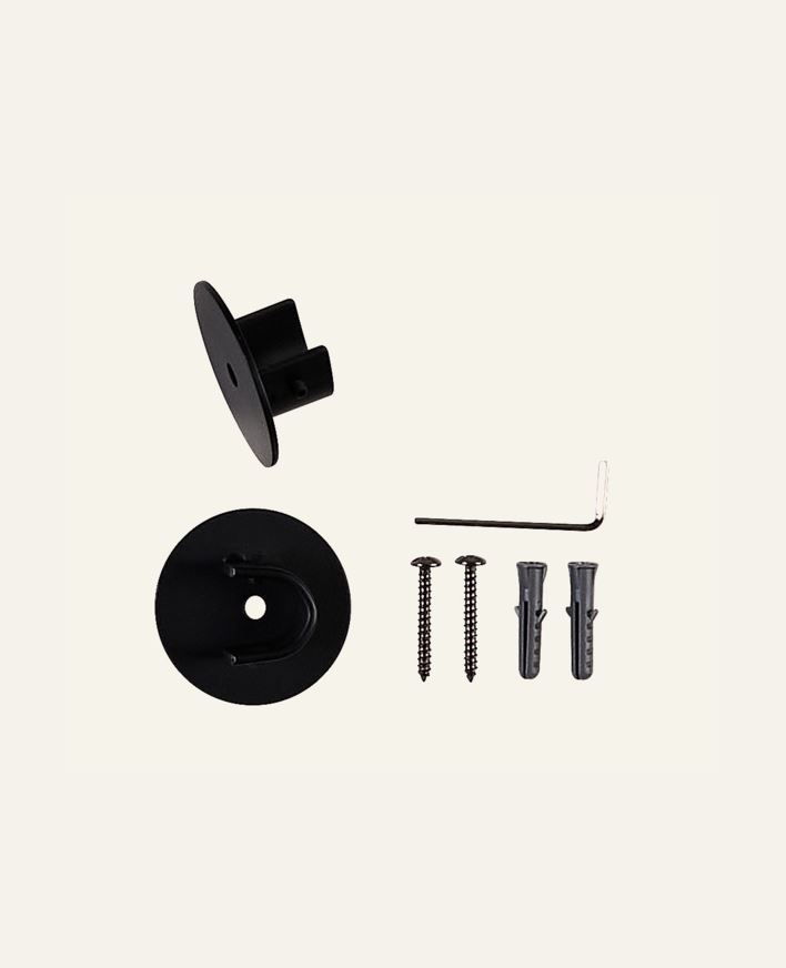 Innvendig fester for gardinstang svart - 22/25 mm svart - 1