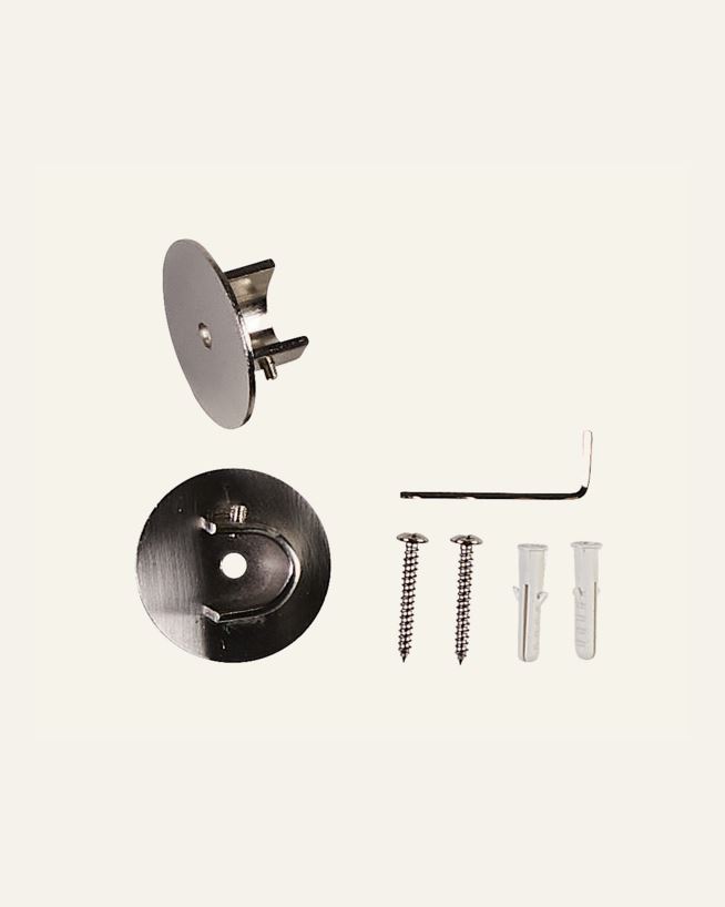 Innvendig fester for gardinstang stål - 13/16 mm stål - 1
