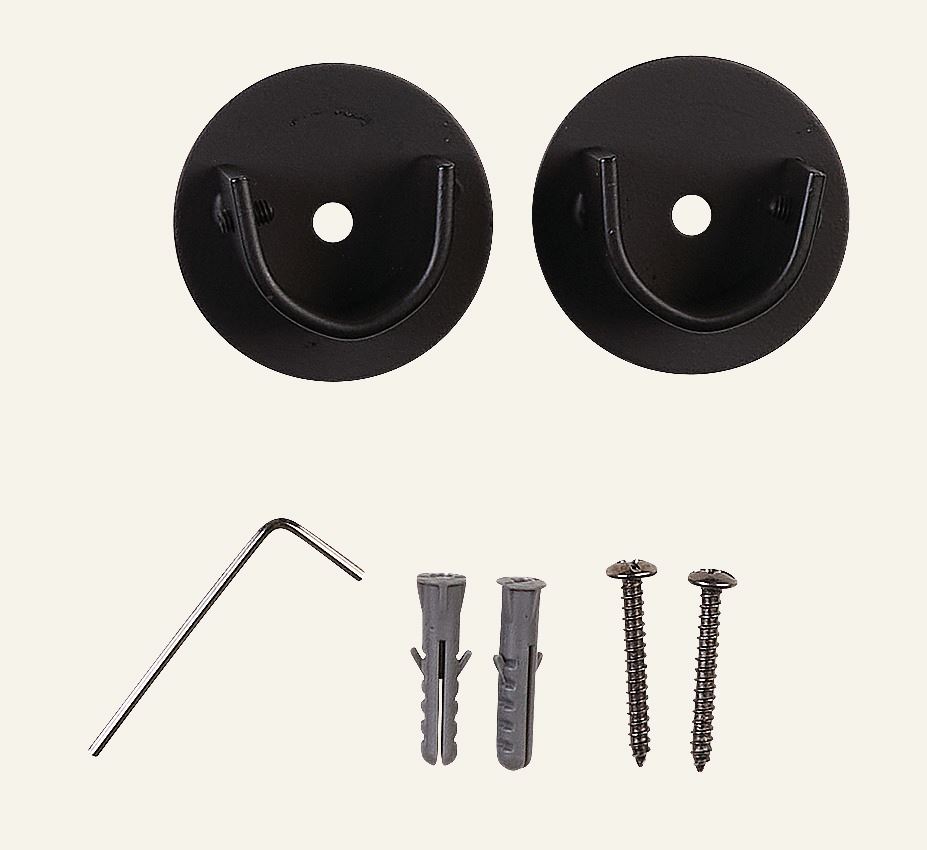 Innvendig fester for gardinstang svart - 2