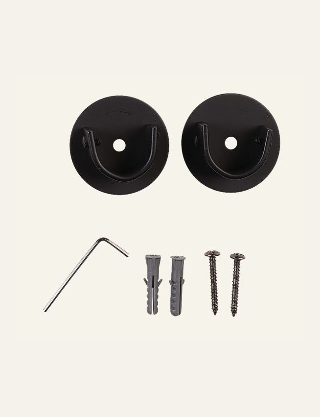 Innvendig fester for gardinstang svart - 2