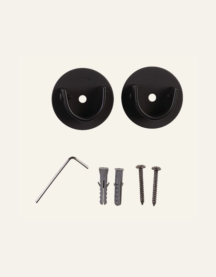 Innvendig fester for gardinstang svart - 2