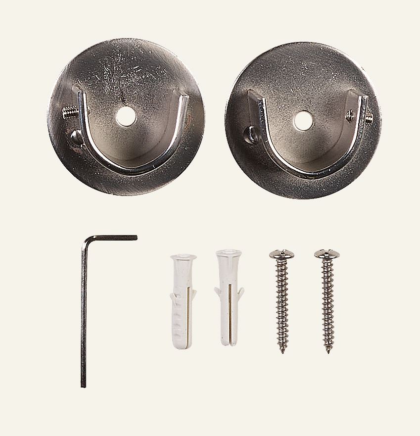 Innvendig fester for gardinstang stål - 2