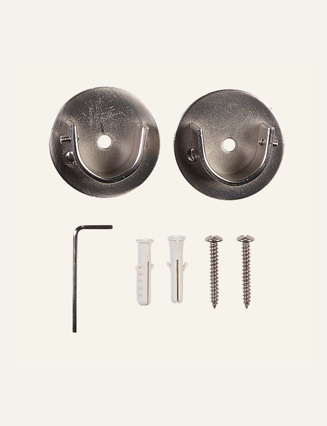 Innvendig fester for gardinstang stål - 2