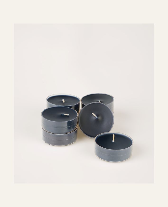 Store telys svart - 6x2 cm svart - 1