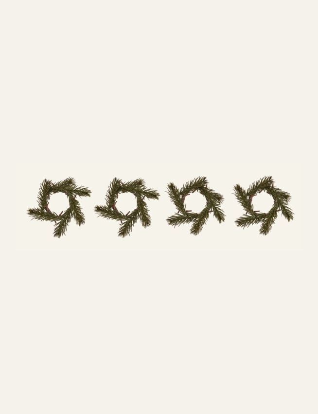 4 pk serviettringer grønn - 2