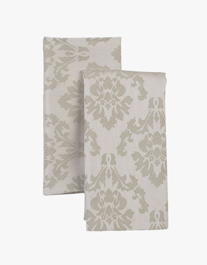 2pk tøyservietter beige - 45x45 cm beige - 1